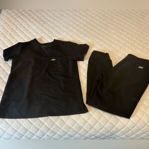 Figs Black Short Sleeve Top